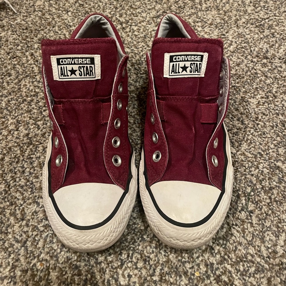 Converse Burgundy High-Top Sneakers